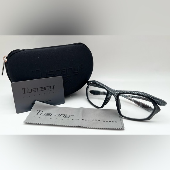 Tuscany Sports Goggle TG105 Eyeglasses Eye Glasses Unisex Frame New 56mm Gun - Picture 8 of 8